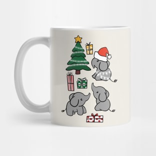 Cute Elephant Christmas Mug